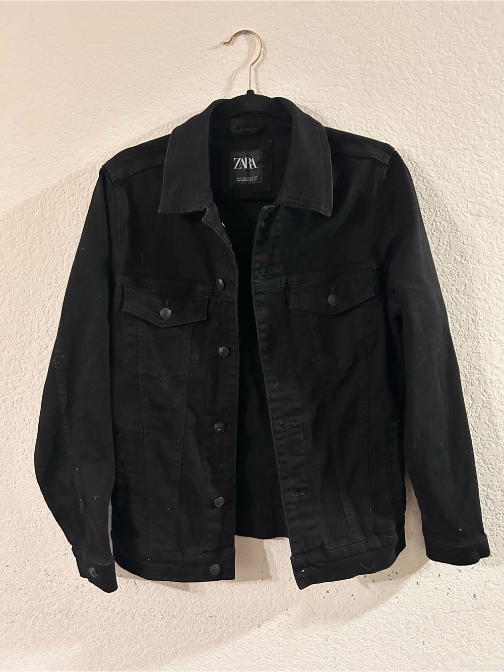 Zara Black Lightweight Denim Jacket